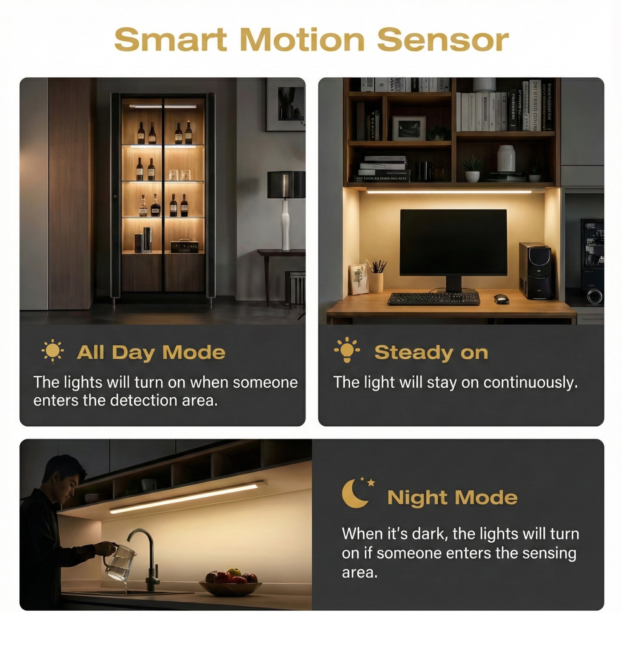 Lumaire Ultra-Slim Motion Sensor Cabinet Light